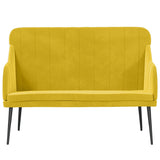 Bench Yellow 110x76x80 cm Velvet 351470