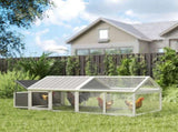 Wooden Chicken Coop with Nesting Box, Openable Roof, for 4-8 Chickens, White T3398P425332