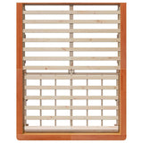 Bed Frame Wax Brown 160 x 200 cm Solid Pine Wood 3385711