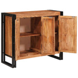 Sideboard with Doors Brown Solid Acacia Wood and Metal 4104749