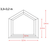 Removable Livestock Tent PVC 550 g/m 3.3x3.2 m Dark Green 3055647