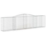 Arched Gabion Baskets 10 pcs 400x50x100/120 cm Galvanised Iron 3147004