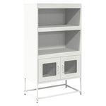 ZNTS Highboard White 68x39x123 cm Steel 853373