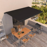 Manual Retractable Awning 500x350 cm Anthracite 3069219