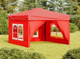 Folding Party Tent with Sidewalls Red 2x2 m 93506