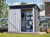 5x3 FT Outdoor Metal Storage Shed, Garden Tool Shed with 2 Vents, Weatherproof Color-Coated Steel, W5718P462144