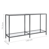 Console Table Transparent 140x35x75.5 cm Tempered Glass 331694