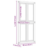 Barn Door CORONA 90x210 cm Solid Wood Pine 4103417