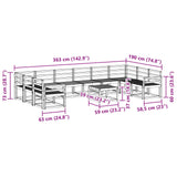Outdoor Sofa Set 11 pcs Natural Solid Acacia Wood 3367087