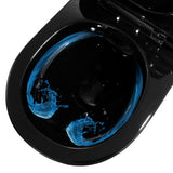 Wall Hung Rimless Toilet Ceramic Black 145238