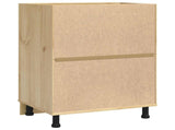Cabinet SKI Honey Brown 60 x 46 x 81.5 cm Solid Pine Wood 42007557
