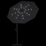 Cantilever Garden Parasol Black Polyester fabric, steel pole Large 47136