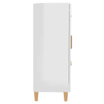 Sideboard High Gloss White 69.5x34x90 cm Engineered Wood 812228