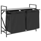 Laundry Basket 2 Compartments with Shelf Grey Sonoma 859078