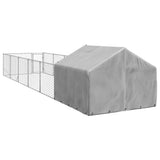 Outdoor Dog Kennel with Run 8x2x1.5 m Galvanised Steel 3329239