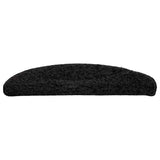 Stair Mats 30 pcs 56x17x3 cm Black Half Round 3365800