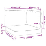 Pallet Cushions 3 pcs Black Oxford Fabric 361780