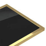 Computer Side Table Black 50x35x65 cm Tempered Glass 331646