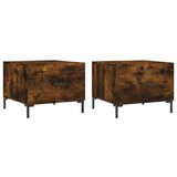 Coffee Tables 2 pcs Smoked Oak 50x50x40 cm Engineered Wood 829407