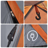 Camping Tent Dome 5-Person Grey and Orange Quick Release 4004187