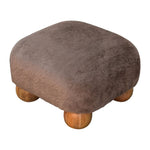 Mocha Faux Fur Nordic Footstool IN3483