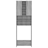 Washing Machine Cabinet Grey Sonoma 64x25.5x190 cm 815958