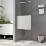Walk-in Shower Wall with Half Frosted ESG Glass 115x195 cm 146643
