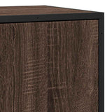 Sideboard Brown Oak 68x35x76 cm Engineered Wood and Metal 848968