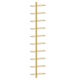 Wall-mounted Wine Rack for 10 Bottles Gold Metal 340905
