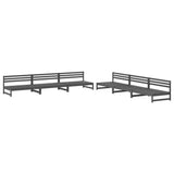 6 Piece Garden Lounge Set Grey Solid Wood Pine 3186608