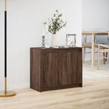 Sideboard with LED Brown Oak 72x34x61 cm Engineered Wood 852179