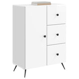 Sideboard High Gloss White 66 x 34.5 x 90 cm Engineered Wood 895549