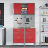 Work Cabinet Set with Drawer with Shelf with Storage 5 pcs Red 3321423