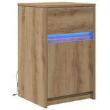 LED Bedside Cabinet Artisan oak 38 x 34 x 61 cm Engineered wood 874145