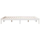 Extra Long Bed Frame without Mattress White 140x210 cm Solid Wood Pine 852407