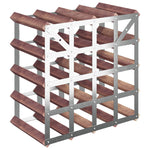 ZNTS Wine Rack for 20 Bottles Brown Solid Wood Pine 340892