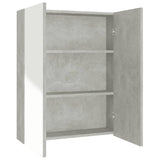 Bathroom Mirror Cabinet 60x15x75 cm MDF Concrete Grey 331528