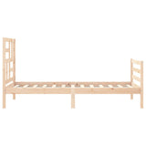 Bed Frame without Mattress Single Solid Wood 3194861