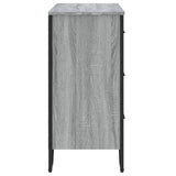 Chest of Drawers Grey Sonoma 91x35.5x74.5 cm Engineered wood 3295305