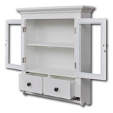 ZNTS Wooden Kitchen Wall Cabinet with Glass Door White 241374