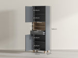 Tall Bathroom Storage Cabinet, Bathroom Storage Unit, Freestanding Bathroom Cabinet with Open T3398P341422