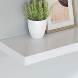 Floating Wall Shelf White 120x23.5x3.8 cm MDF 323820