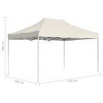 Professional Folding Party Tent Aluminium 4.5x3 m Cream 45491