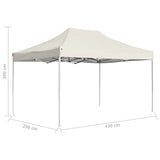 Professional Folding Party Tent Aluminium 4.5x3 m Cream 45491