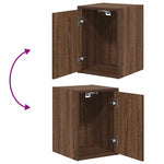 ZNTS Garage Wall Cabinets 2 pcs Brown Oak Engineered Wood 860620