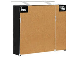 Bathroom Mirror Cabinet Black Oak 60 x 14.5 x 70 cm 889064