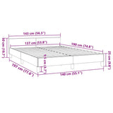 Bed Frame without Mattress Dark Grey Full Velvet 347604