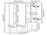 Bathroom Mirror Cabinet Artisan Oak 60 x 14.5 x 70 cm 889190