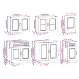 7 Piece Kitchen Cabinet Set Kalmar White Engineered Wood 3314731