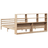 Bookcase Bed without Mattress 200x200 cm Solid Wood Pine 3322245